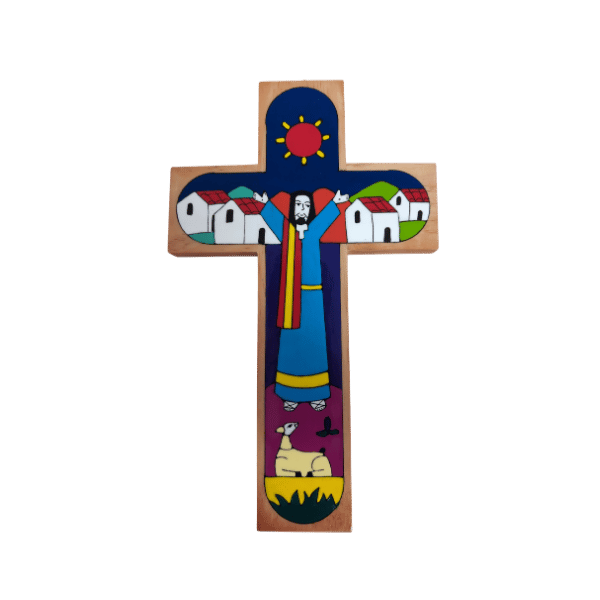 EL SALVADOR JESUS PREACHING CROSS 30CM