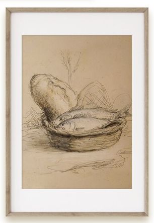 FRAMED SKETCH - LOAVES &amp; FISHES
