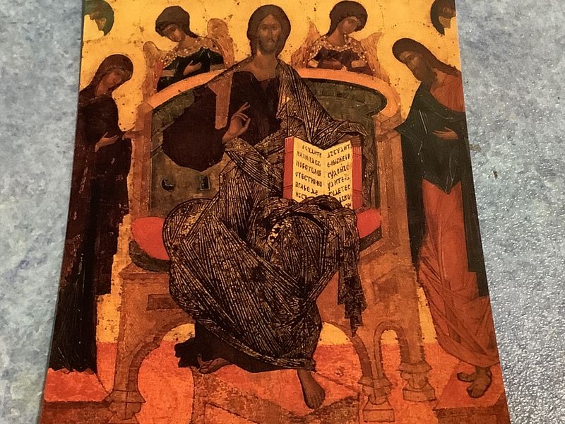 HOLY CARD - CHRIST ENTHRONED