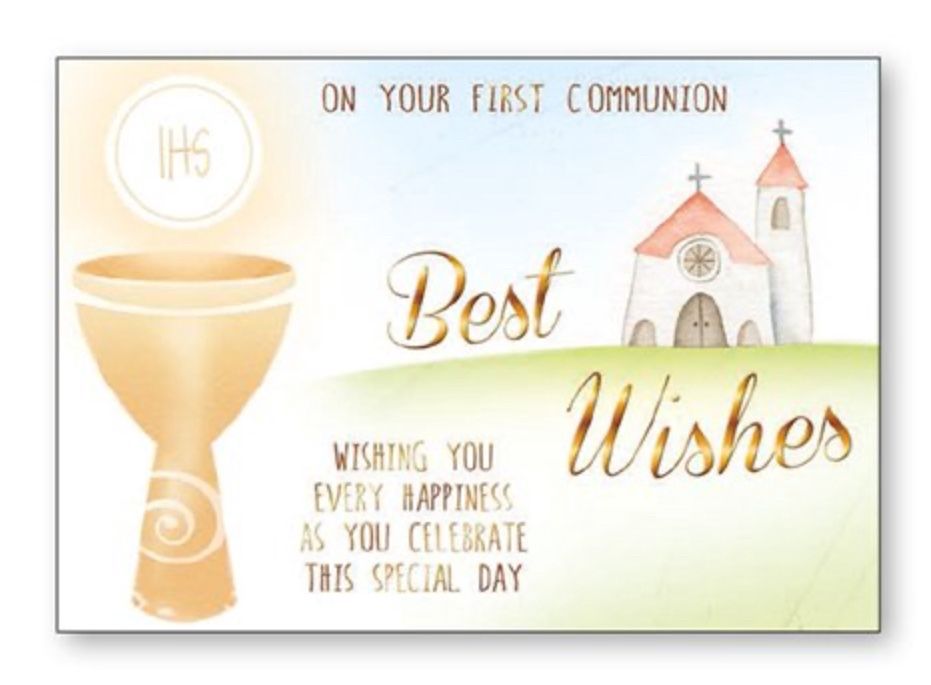 BEST WISHES ON YOUR FIRST COMMUNION SACRAMENTAL PLAQUE