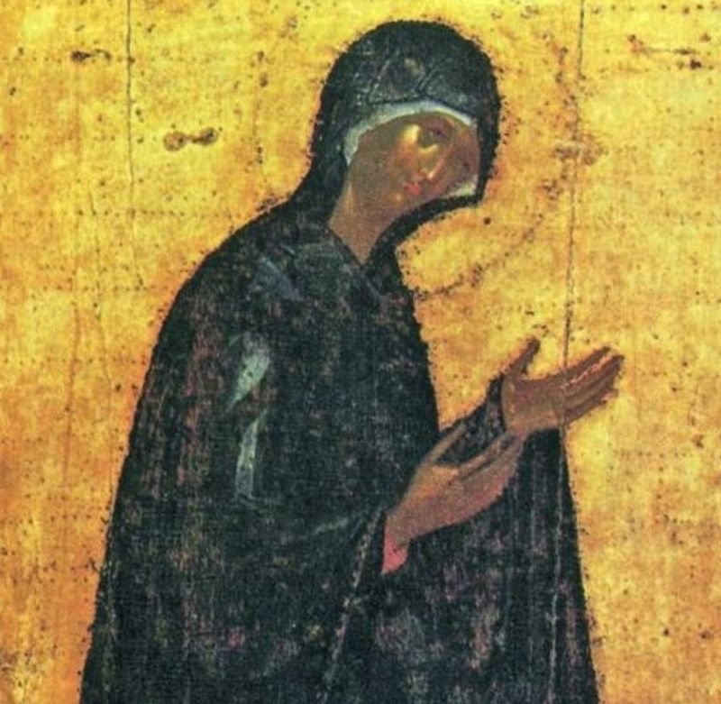 HOLY CARD - MOTHER OF GOD DEESIS