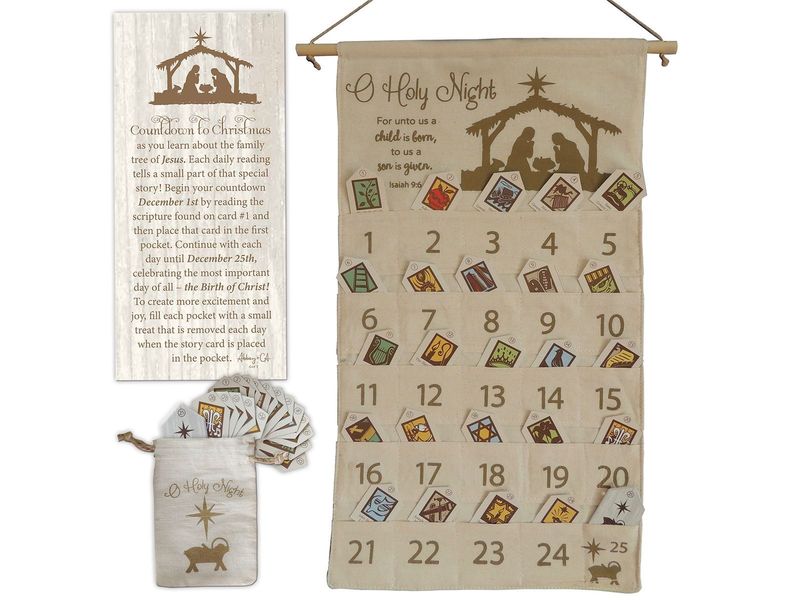 CHRISTMAS - ADVENT CALENDAR FABRIC 254 x 457MM