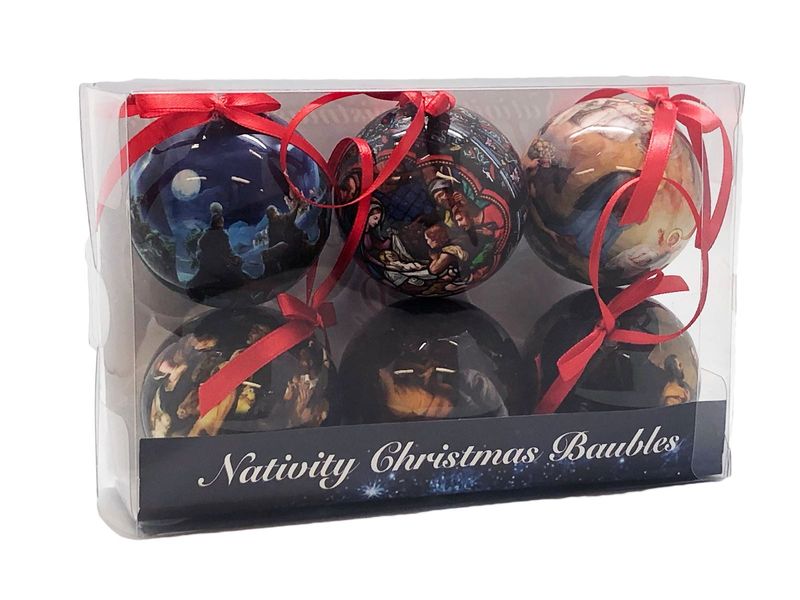 CHRISTMAS - ORNAMENT BAUBLES SET OF 6