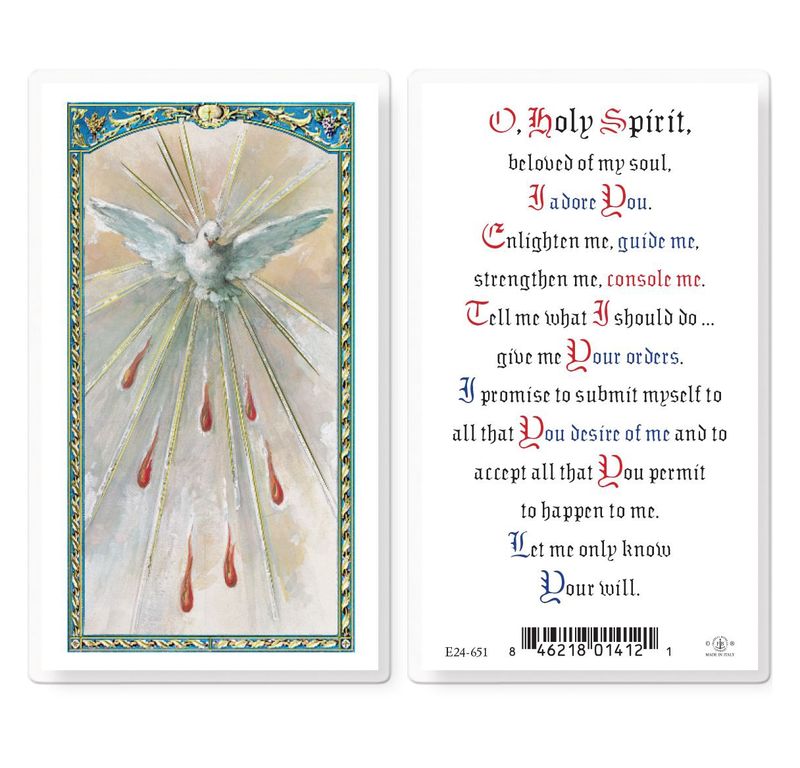 O HOLY SPIRIT (DOVE SYMBOL) HOLY CARD