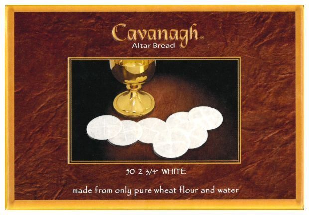 ALTAR BREAD 2 3/4 CAVANAGH WHITE BOX OF 50