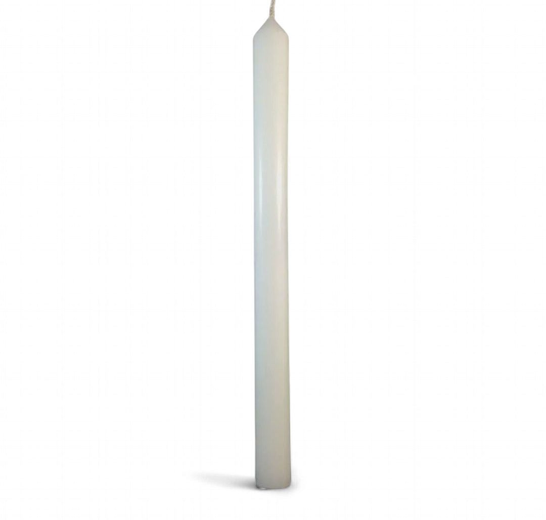 PILLAR CANDLE WHITE 12" X 1"