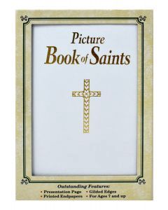 PICTURE BOOK OF SAINTS - BONDED LEATHER WHITE