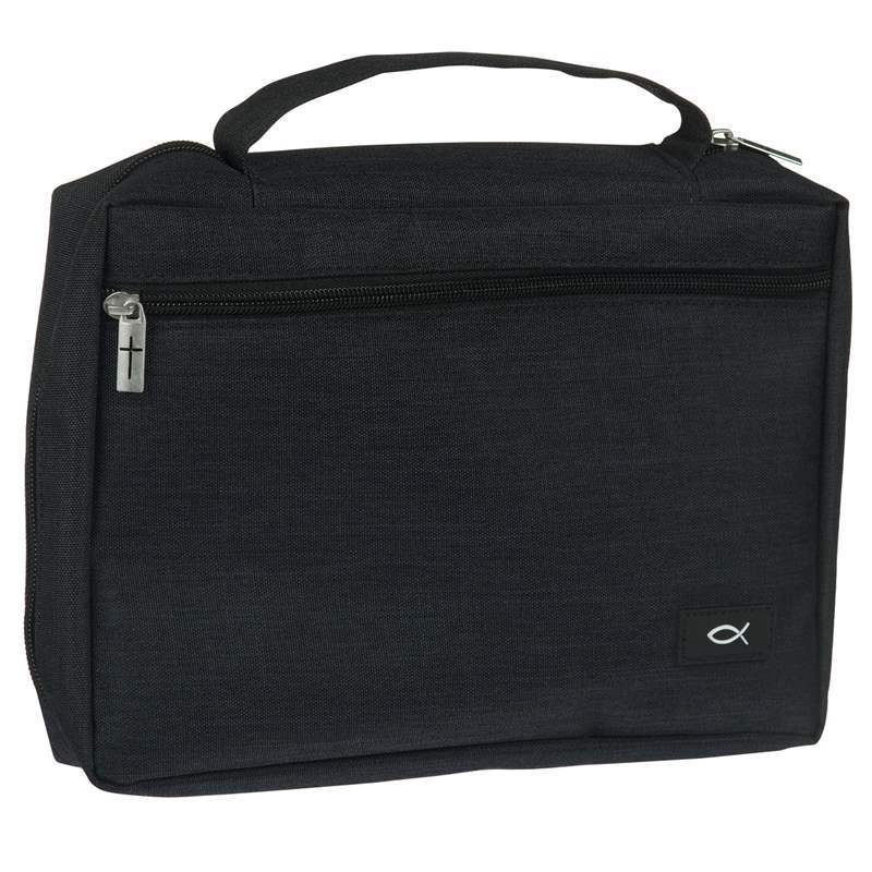 BIBLE COVER MEDIUM CANVAS BLACK