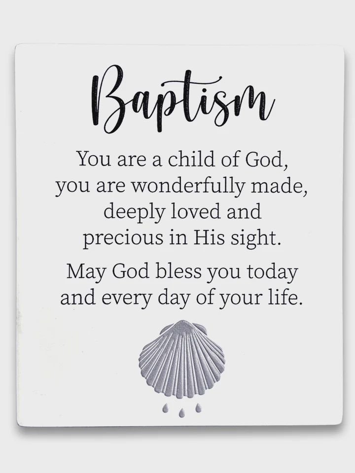 INFINITY CERAMIC BAPTISM PLAQUE