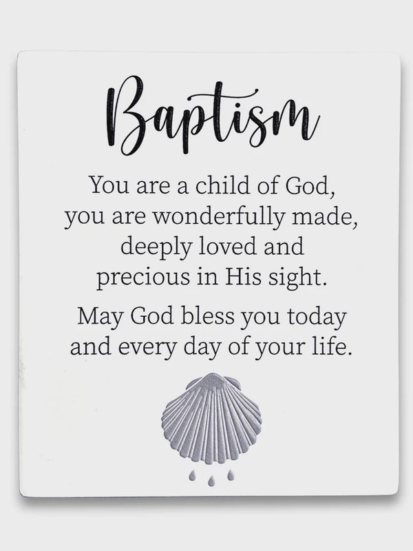 INFINITY CERAMIC BAPTISM PLAQUE
