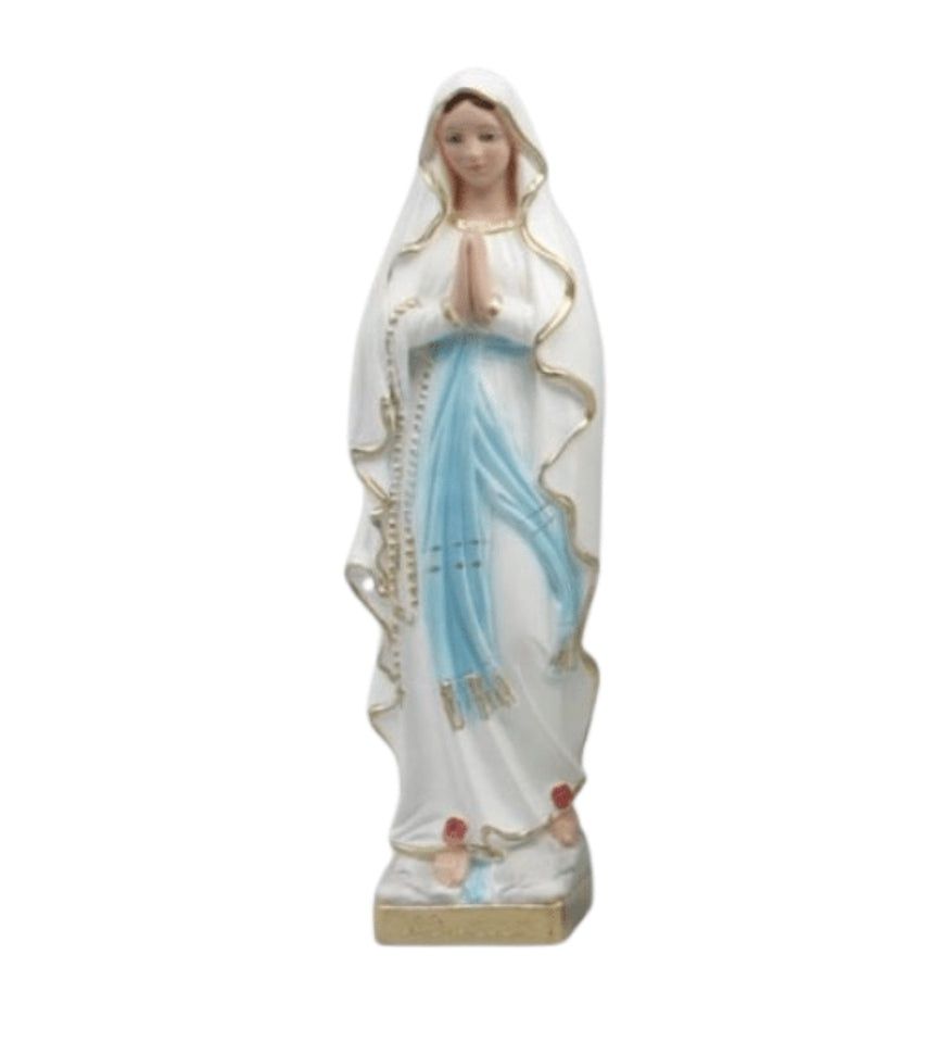 STATUE PLASTER OUR LADY OF LOURDES 30 CM