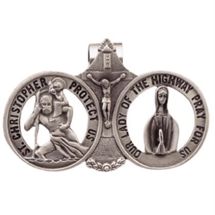 VISOR CLIP ST CHRISTOPHER/OUR LADY