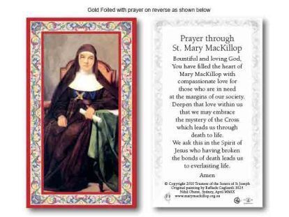HOLY CARD - PRAYER THROUGH ST MARY MACKILLOP