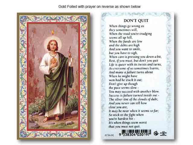 HOLY CARD - ST JUDE GOLD FOIL