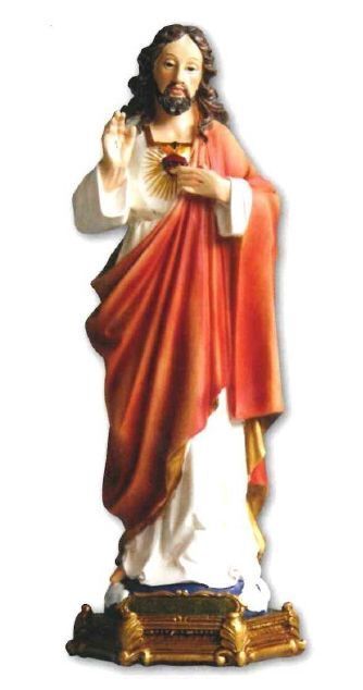 RESIN STATUE SACRED HEART OF JESUS 20CM