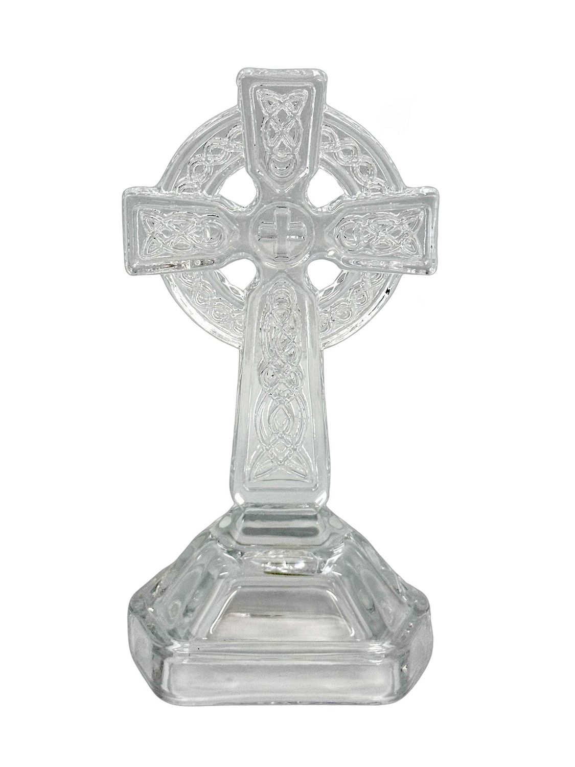 CELTIC GLASS CROSS - STANDING