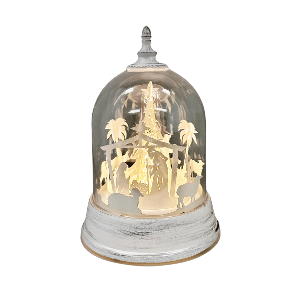 DOME NATIVITY SET WITH LED LIGHTS AND MUSIC