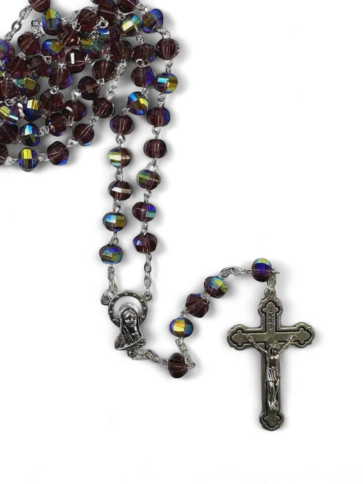 ROSARY PURPLE CRYSTAL BEADS
