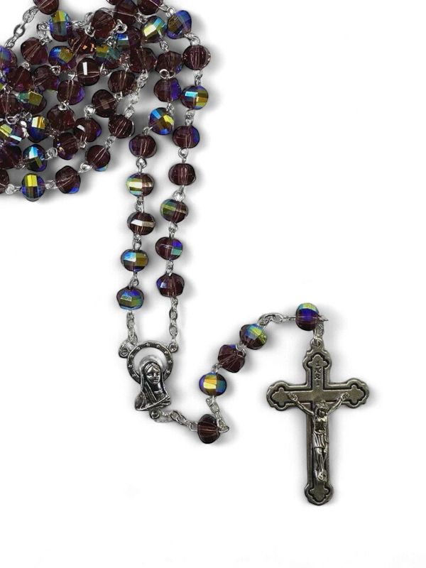 ROSARY PURPLE CRYSTAL BEADS