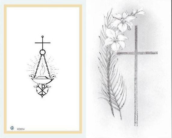 CD - MASS INTENTION CARD LILY AND CROSS