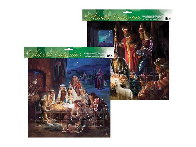 ADVENT CALENDAR GLITTER MANGER SCENE