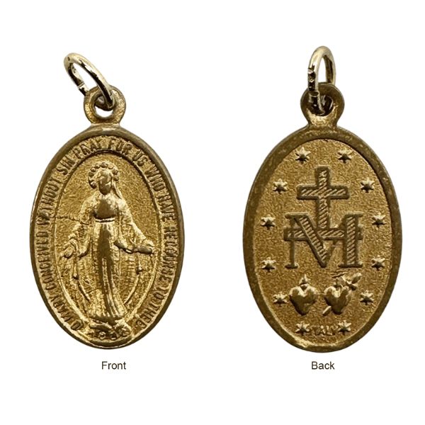 MEDAL MIRACULOUS GOLD ALUMINIUM 22MM