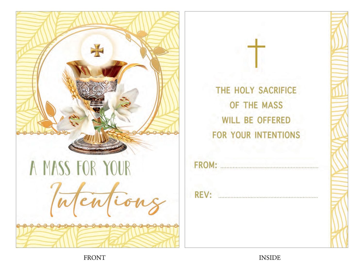 CD - MASS INTENTION CARD FOR THE LIVING GOLD