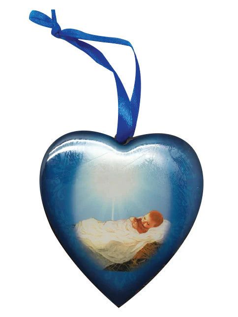 CHRISTMAS HEART ORNAMENT BABY JESUS