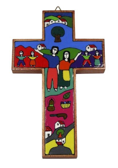 EL SALVADOR MARRIAGE AND FAMILY CROSS 15CM