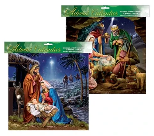 MANGER SCENE GLITTER ADVENT CALENDAR