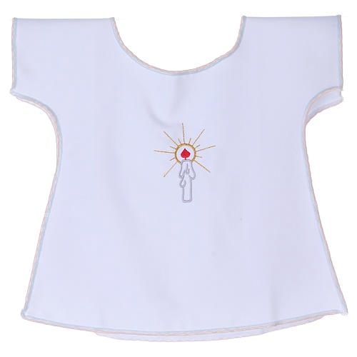 BAPTISM BIB WITH CANDLE