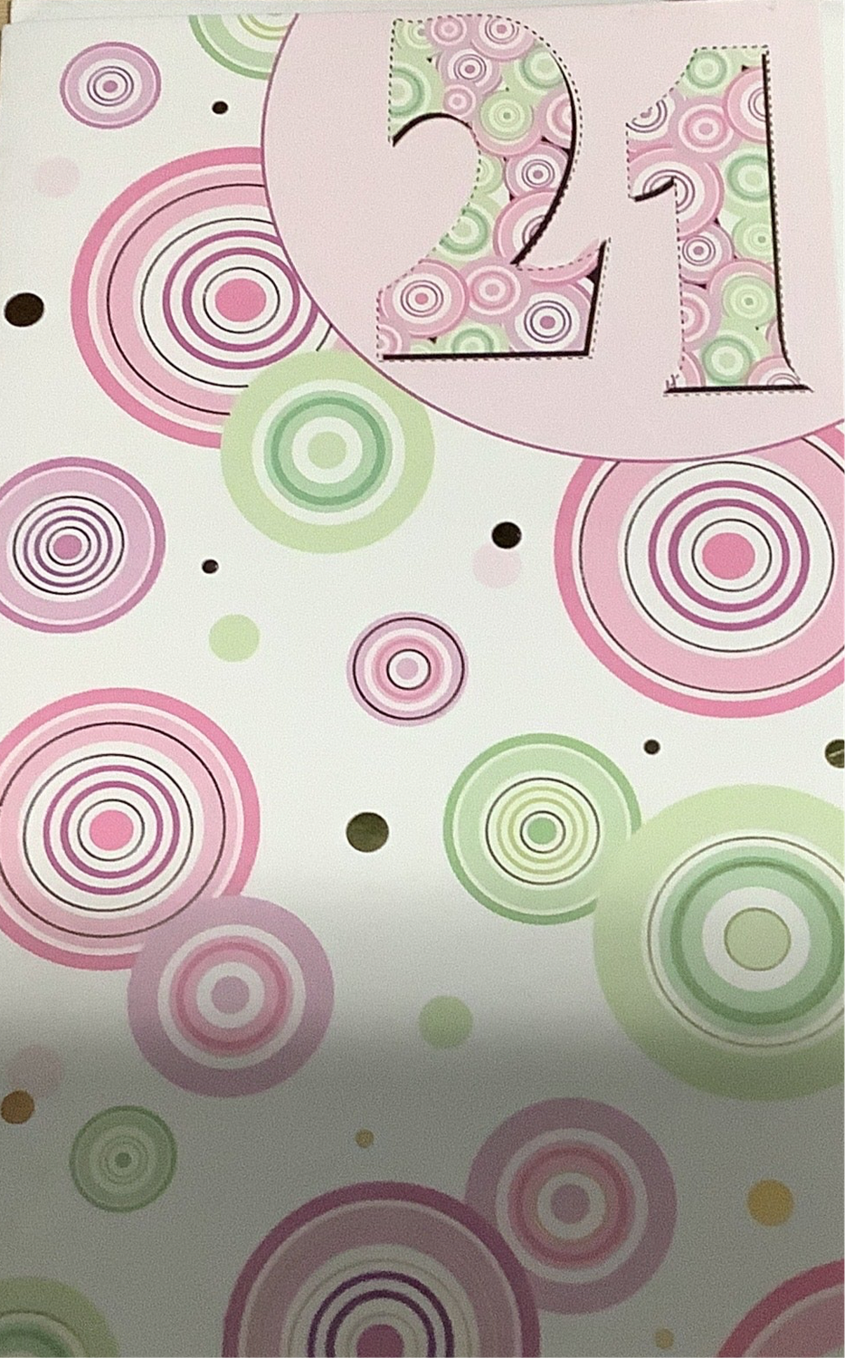 CD - 21ST BIRTHDAY GREETING CARD