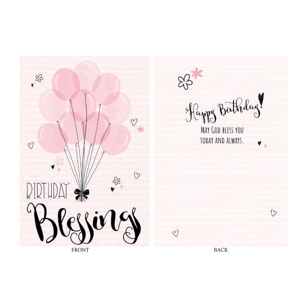 CD - CARD BIRTHDAY BLESSINGS - FEMALE GLITTER
