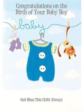 CD - BABY BOY CONGRATULATIONS CARD 3D