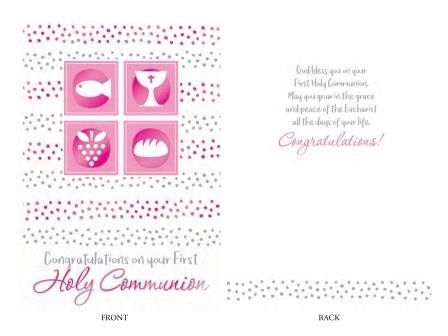 CD - CONGRATULATIONS ON YOUR FIRST HOLY COMMUNION GIRL GREETING CARD