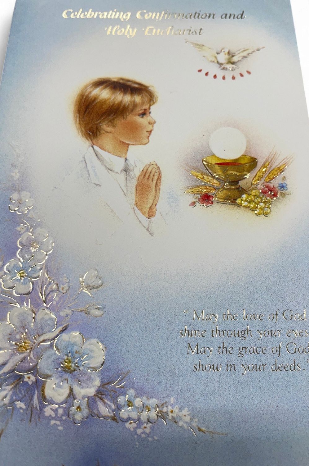 CD - CELEBRATING CONFIRMATION AND HOLY EUCHARIST GREETING CARD BOY