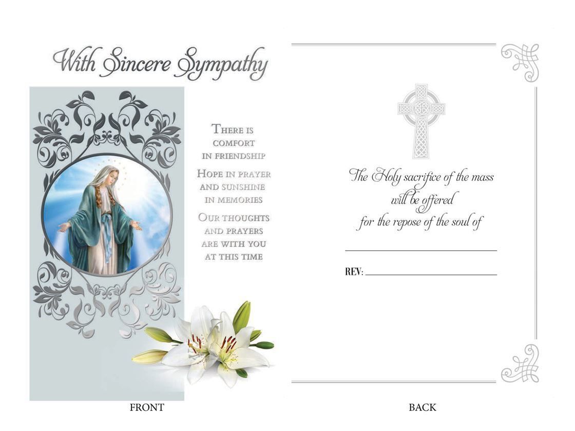CD - MASS INTENTION CARD FOR THE DECEASED