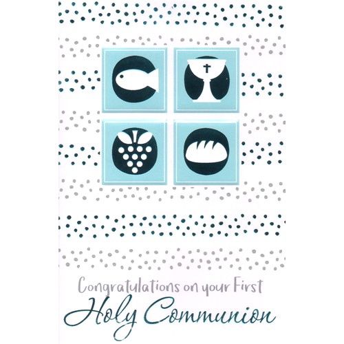 CD - CONGRATULATIONS ON YOUR FIRST HOLY COMMUNION BOY GREETING CARD CD - CONGRATULATIONS ON YOUR FIRST HOLY COMMUNION BOY GREETING CARD