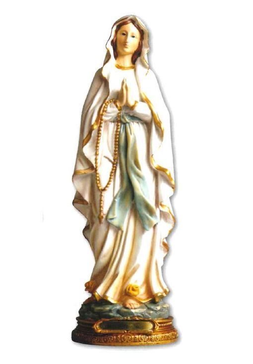 RESIN STATUE OUR LADY LOURDES 30CM