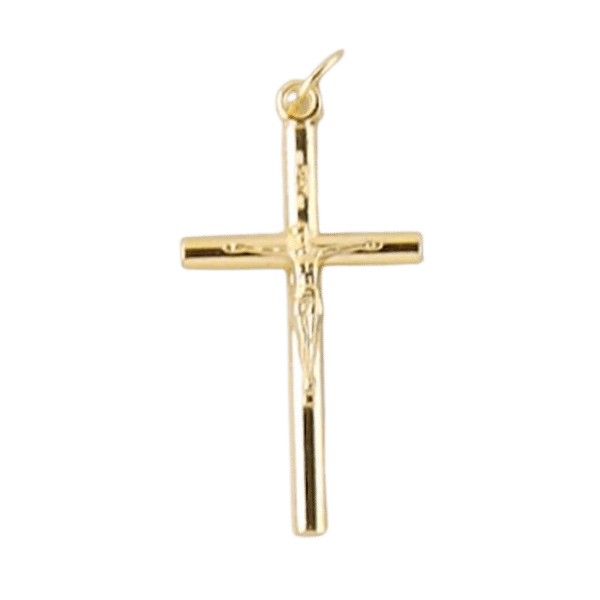 CRUCIFIX GOLD METAL 40MM