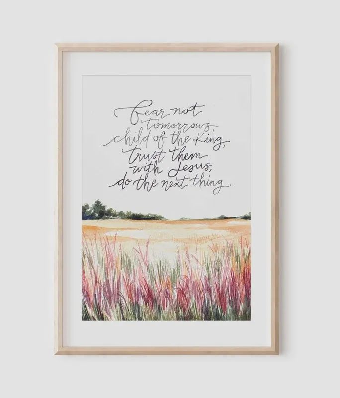 FRAMED KAYE REDMAN - FEAR NOT - VERSE