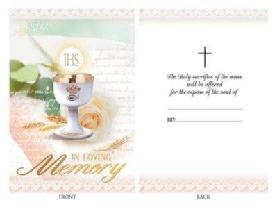 CD - MASS INTENTION CARD IN LOVING MEMORY