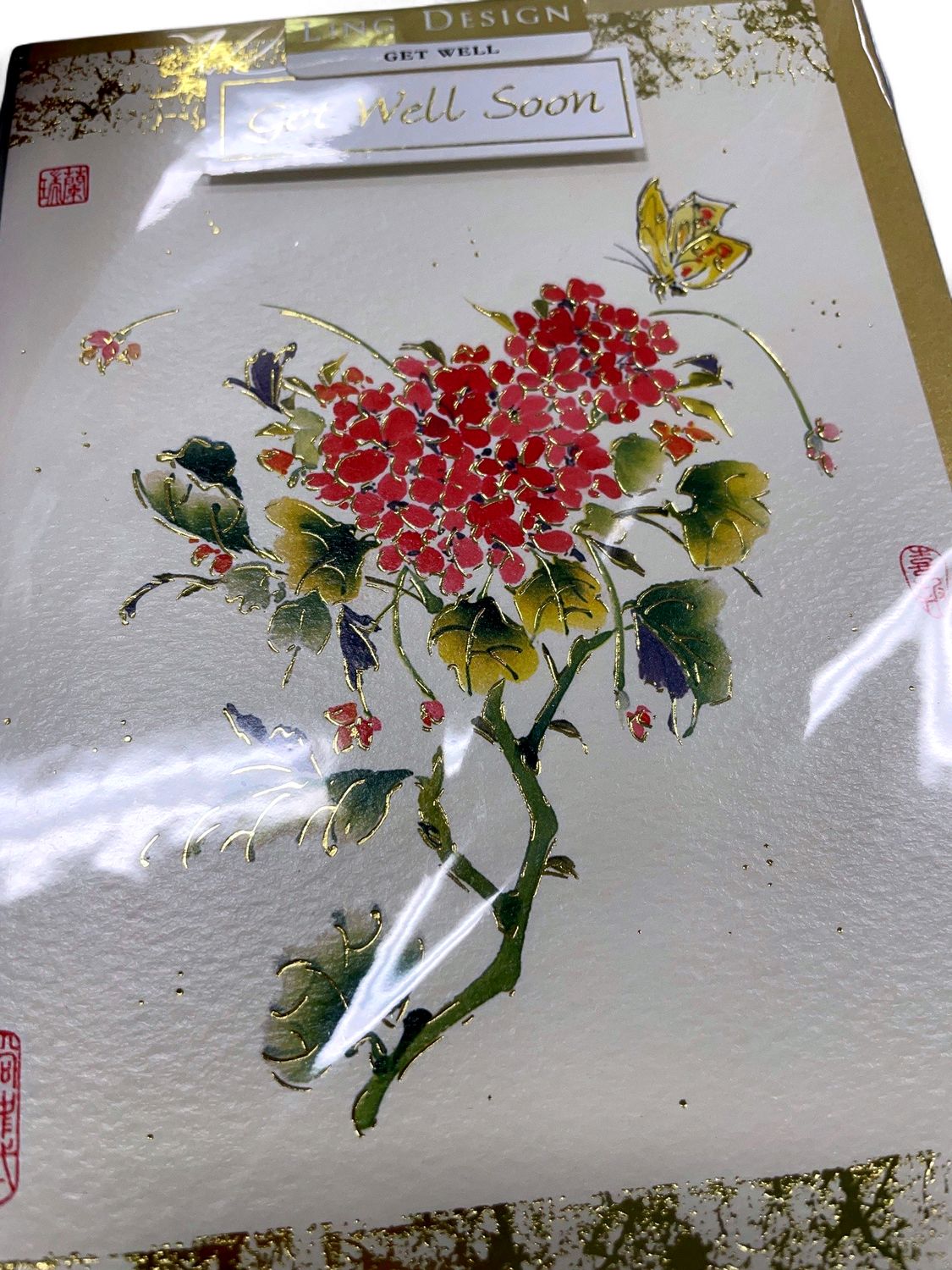 CD - GET WELL SOON WITH FLOWER MOTIF