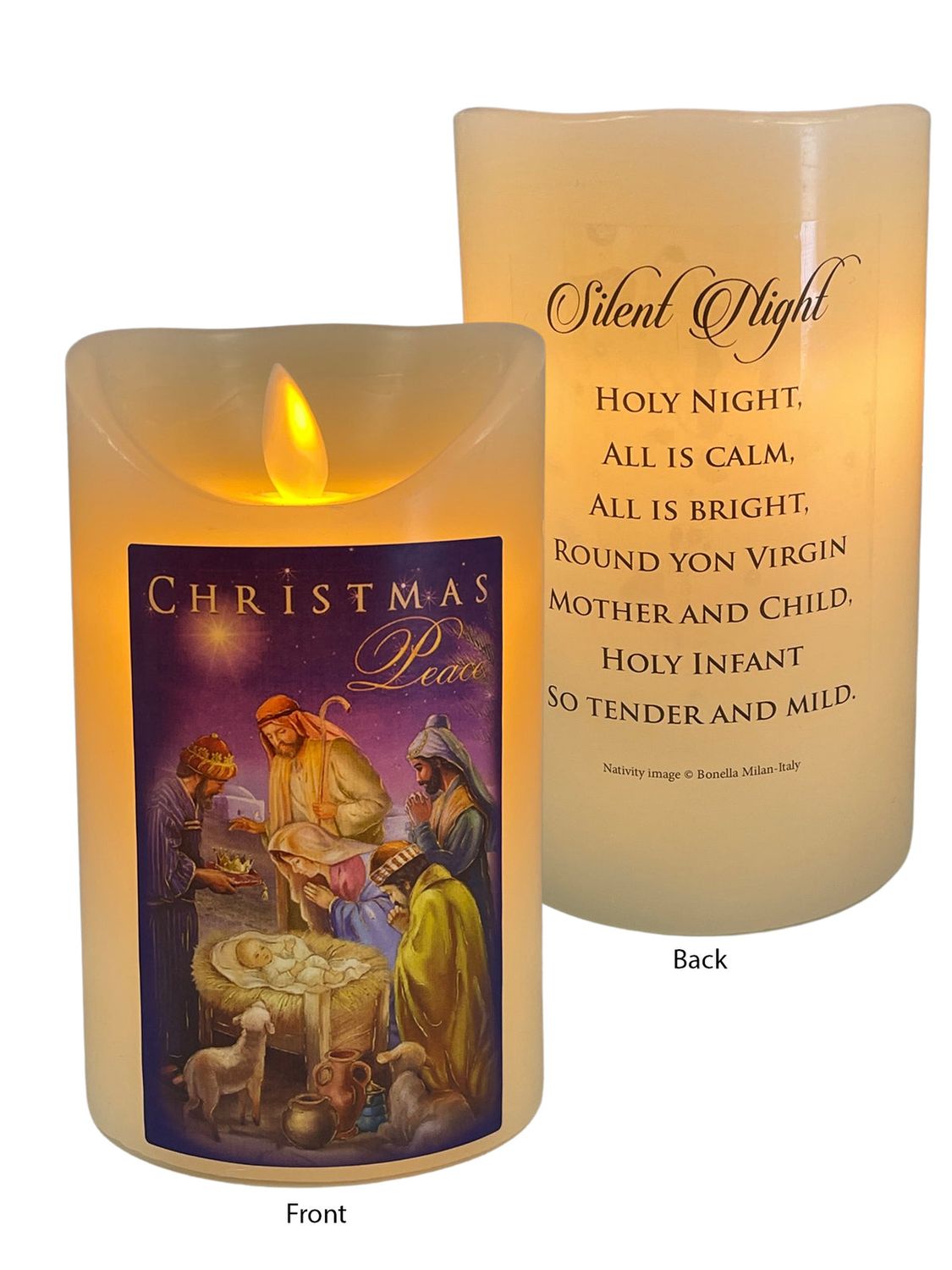 LED WAX CANDLE CHRISTMAS PEACE
