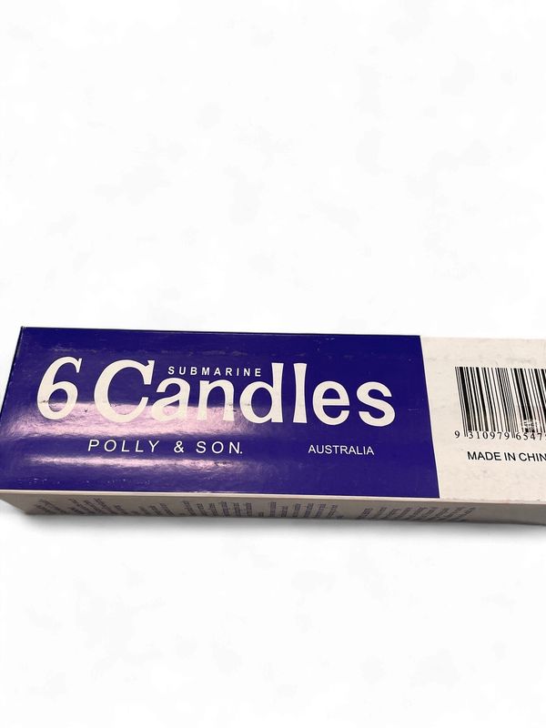 HOUSEHOLD CANDLES (BOX  OF 6) 20.5CM X 2CM