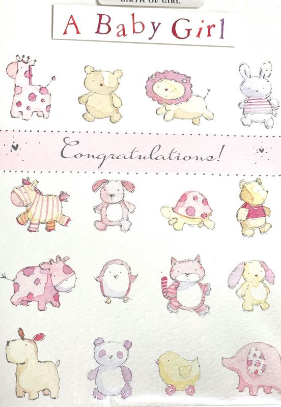 CD -  A BABY GIRL GREETING CARD