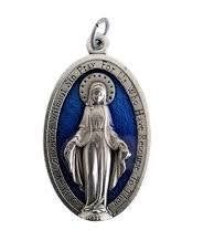MIRACULOUS MEDAL BLUE EXTRA LARGE 39MM