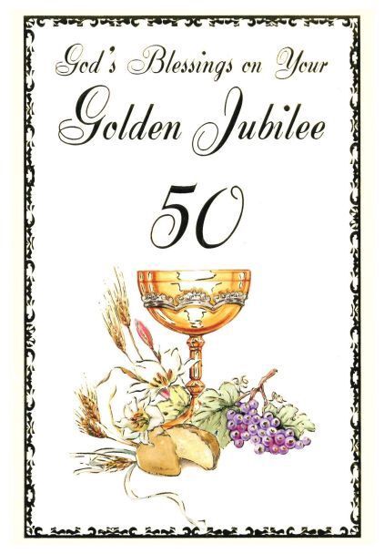 CD - GODS BLESSING ON YOUR GOLDEN JUBILEE 50TH CARD