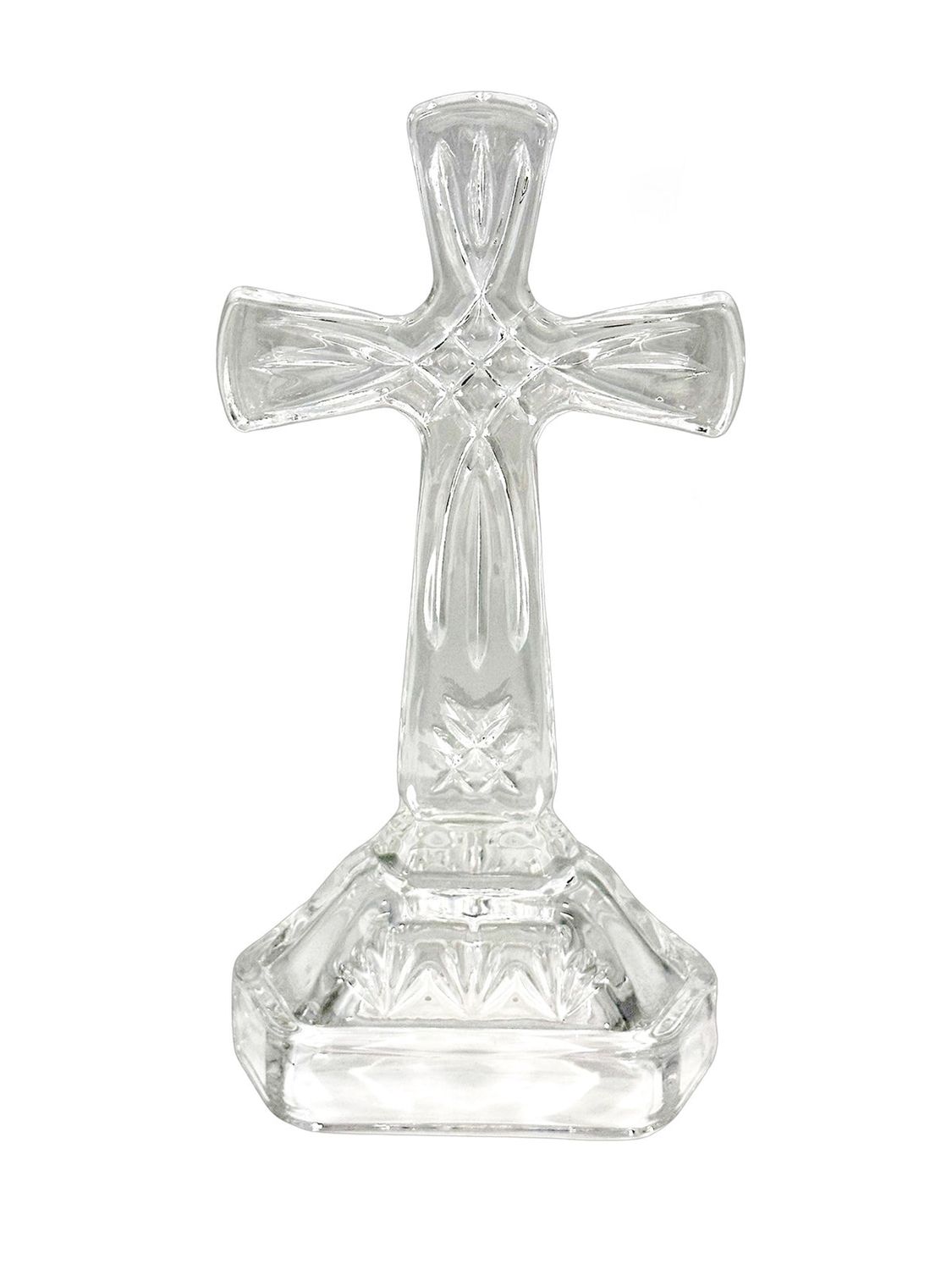 GLASS STANDING CROSS 175MM