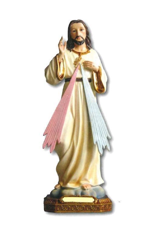 RESIN STATUE DIVINE MERCY 12CM